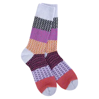 Crescent Sock Company Weekend Collection  Lavender Color Block