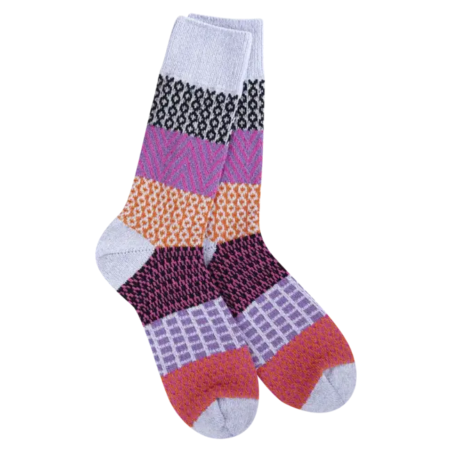 Crescent Sock Company Weekend Collection  Lavender Color Block