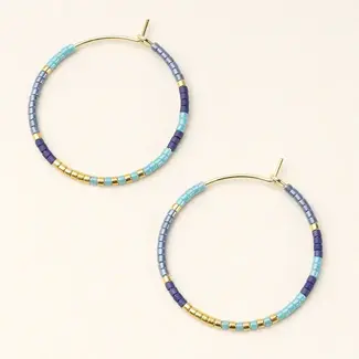 Scout Miyuki Small Hoop - Cobalt Multi/Gold