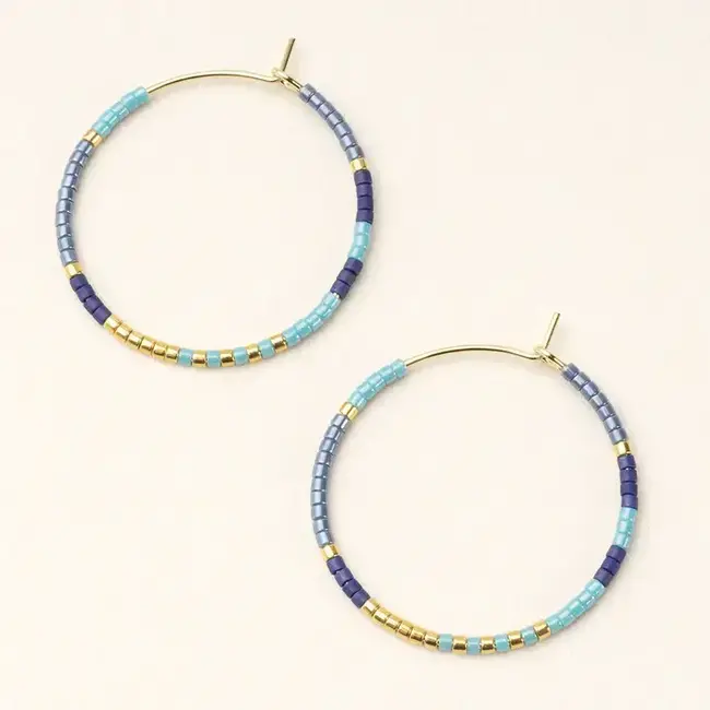 Scout Miyuki Small Hoop - Cobalt Multi/Gold