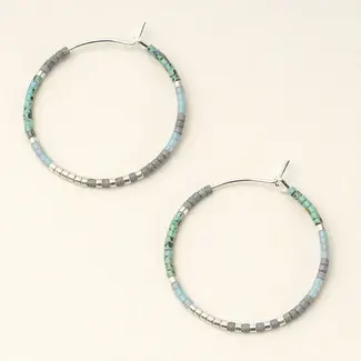 Scout Miyuki Small Hoop - Turquoise Multi/Silver