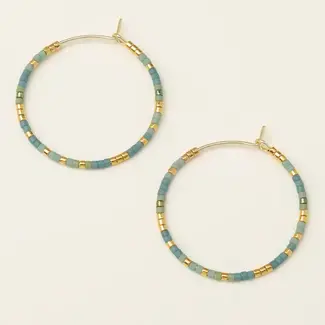 Scout Miyuki Small Hoop - Turquoise Mint/Gold