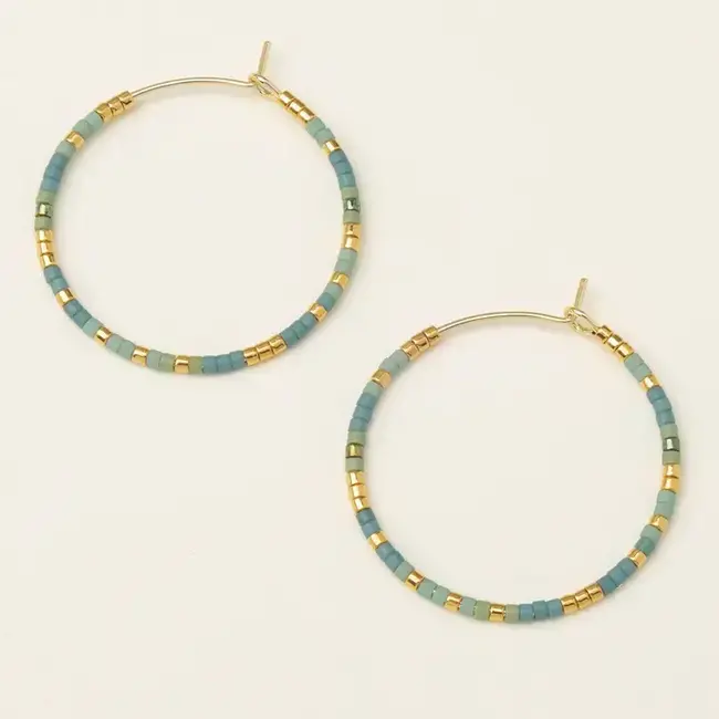 Scout Miyuki Small Hoop - Turquoise Mint/Gold