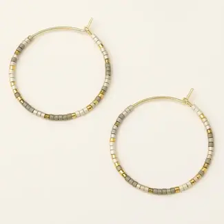 Scout Miyuki Small Hoop - Pewter Multi/Gold