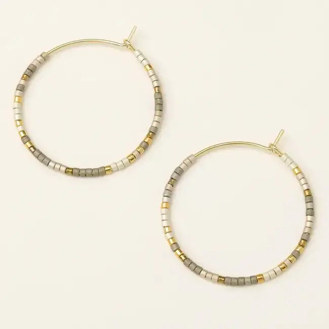 Scout Miyuki Small Hoop - Pewter Multi/Gold