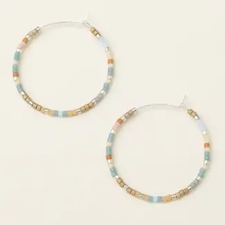 Scout Miyuki Small Hoop - Desert Blue Multi/Silver