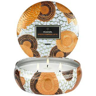 Voluspa Spiced Pumpkin 3 Wick Tin