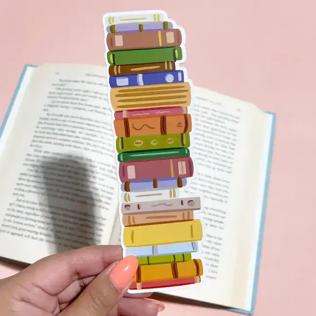 Bloomwolf Studio Stack of Books Bookmark