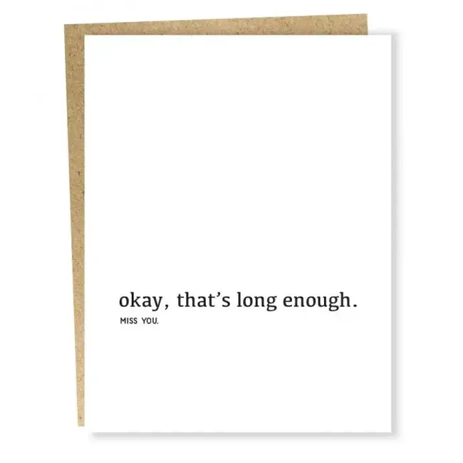 Sapling Press Long Enough Card