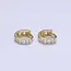 GF Square CZ Cartilage Huggie Earrings
