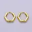 Gold Fill Earrings Hexagon Huggie Hoop