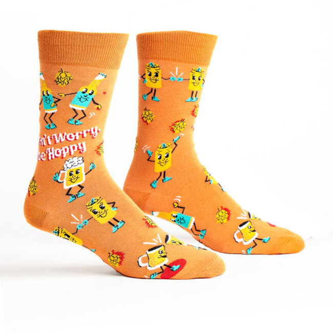 Sock it to Me Mens Crew - Don't Worry, Be Hoppy