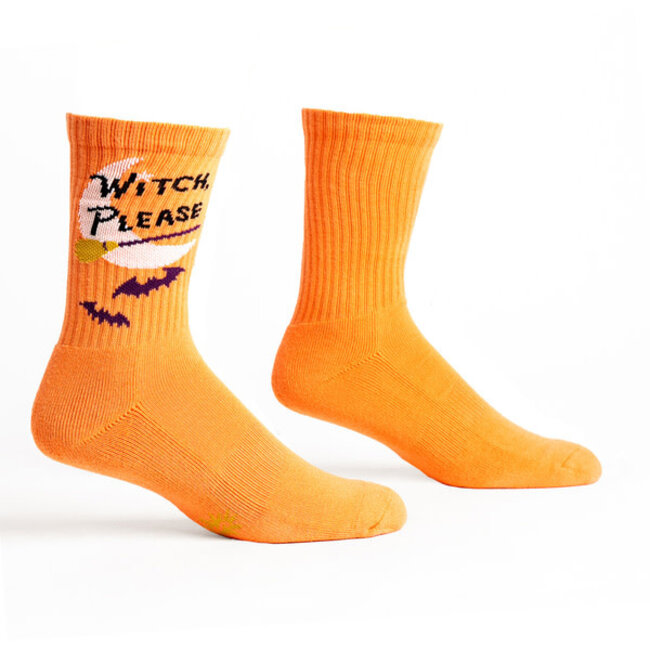 Sock it to Me Athletic Ribbed Socks - Witch, Please