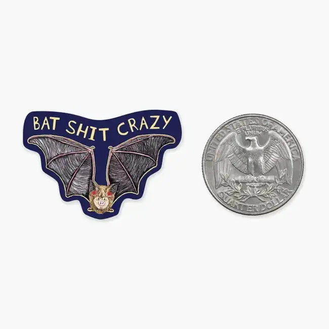 Nice Enough Stickers Mini Bat Shit Crazy
