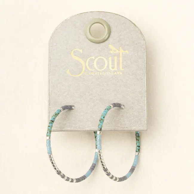 Scout Miyuki Small Hoop - Turquoise Multi/Silver