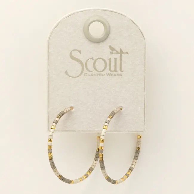 Scout Miyuki Small Hoop - Pewter Multi/Gold