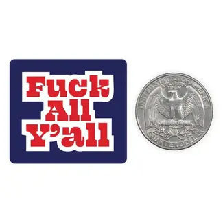 Nice Enough Stickers Mini Sticker- Fuck All Ya'll