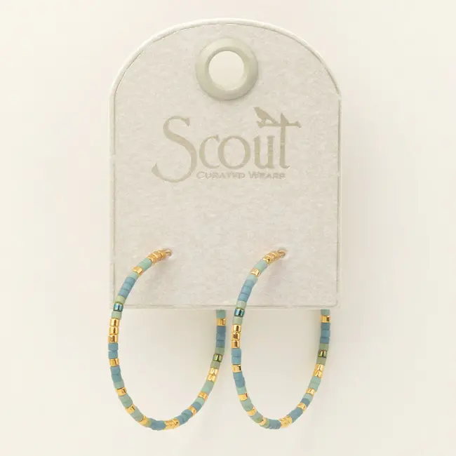Scout Miyuki Small Hoop - Turquoise Mint/Gold