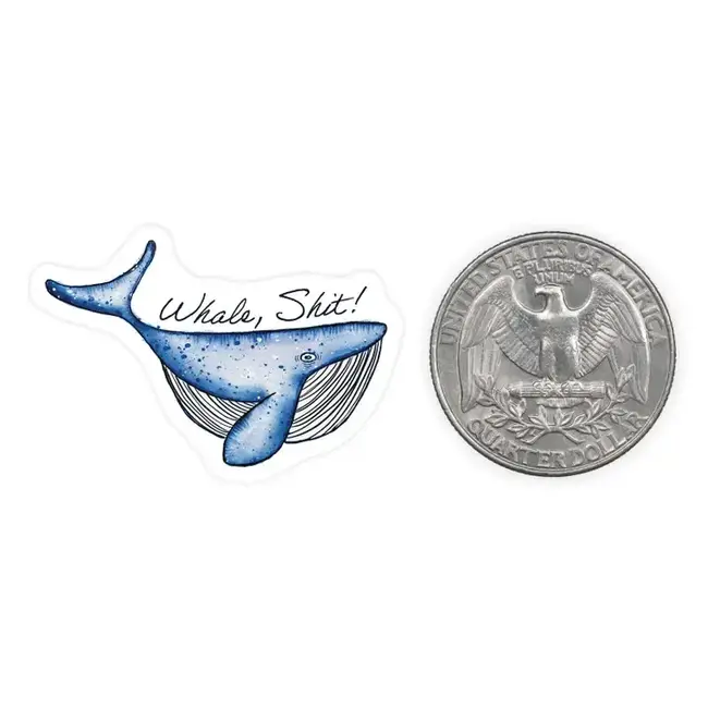 Nice Enough Stickers Mini Sticker- Whale Shit