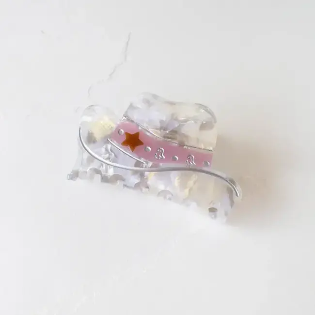 Tiepology Western Hair Claw Clip Pearl Hat