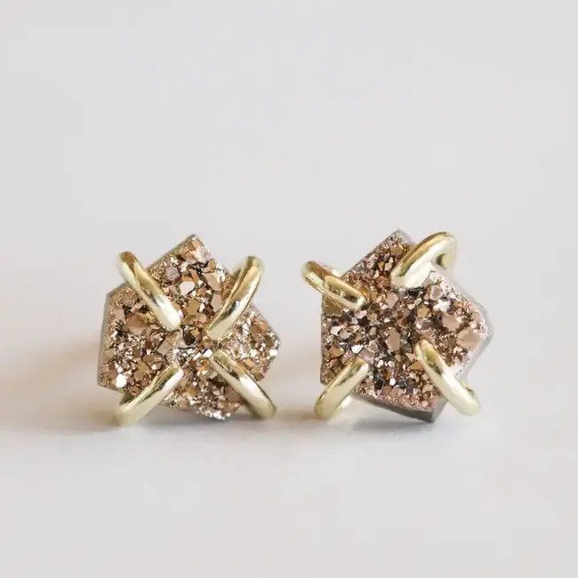 JaxKelly Druzy Prong - Rose Gold