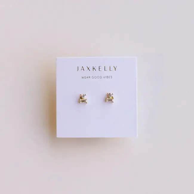 JaxKelly Double Stud Stack - White CZ