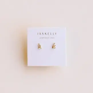 JaxKelly Offset Trio Earrings- White CZ