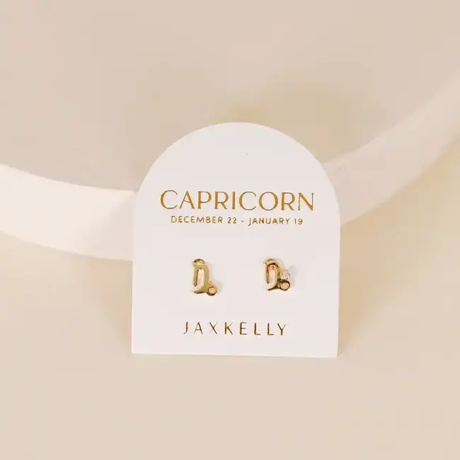 JaxKelly Zodiac Earrings - Capricorn