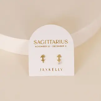 JaxKelly Zodiac Earrings - Sagittarius