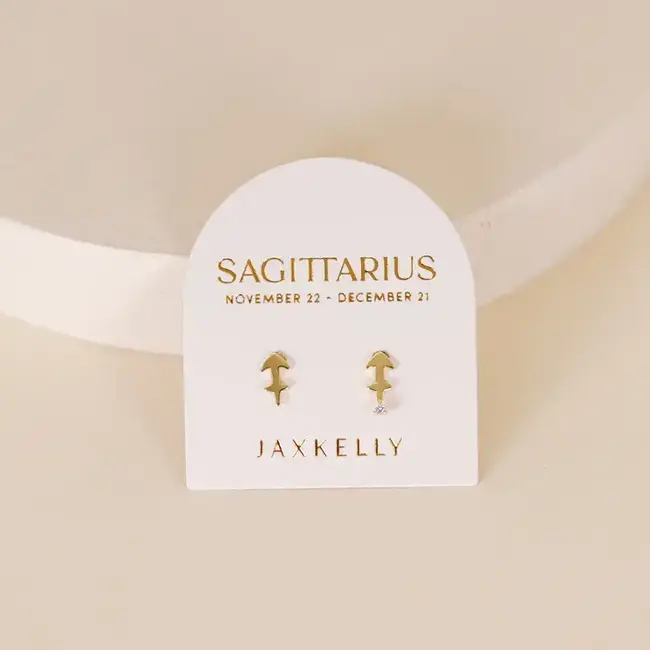 JaxKelly Zodiac Earrings - Sagittarius