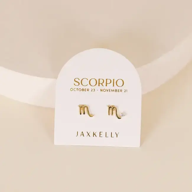 JaxKelly Zodiac Earrings - Scorpio