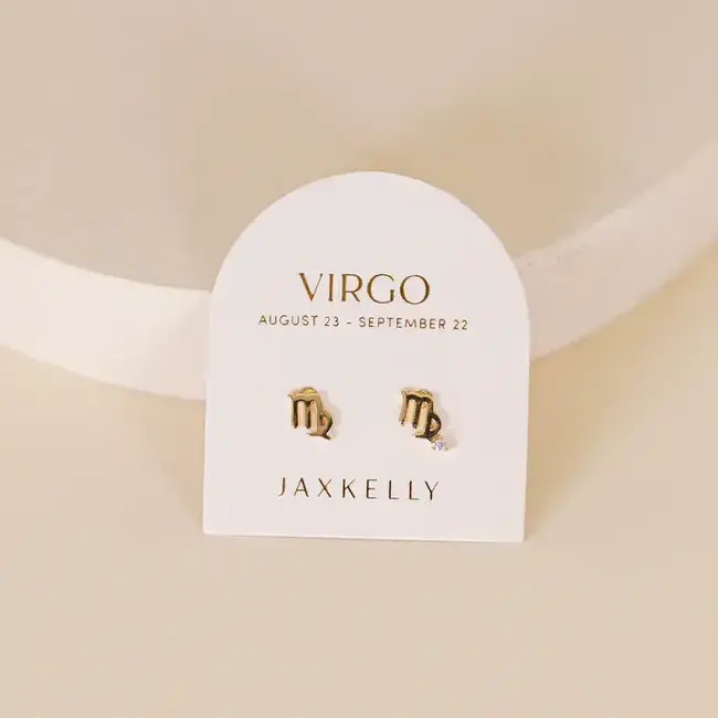 JaxKelly Zodiac Earrings - Virgo