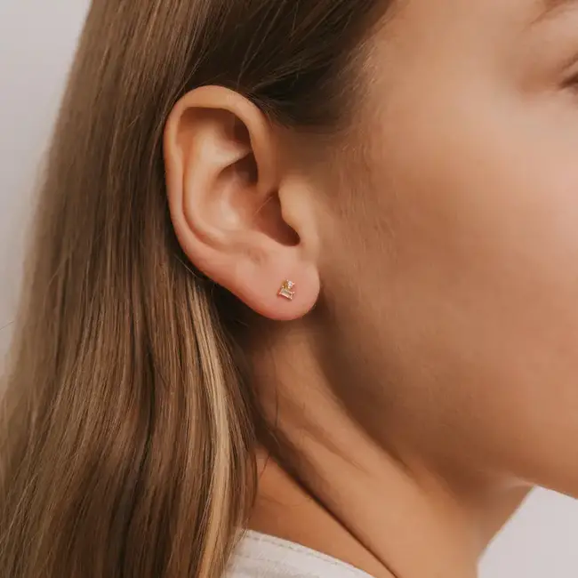 JaxKelly Double Stud Stack - White CZ