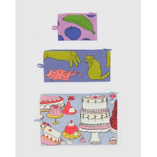 Baggu Flat Pouch Set - Still Life