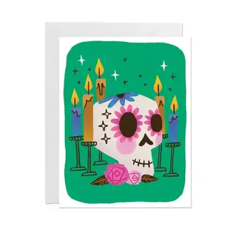 Punch Bowl Paper Dia De Los Muertos Sugar Skull Card