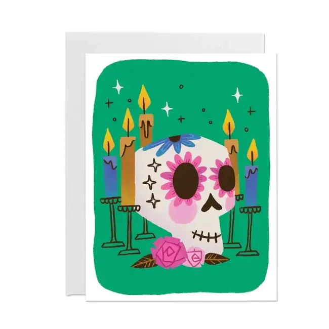 Punch Bowl Paper Dia De Los Muertos Sugar Skull Card