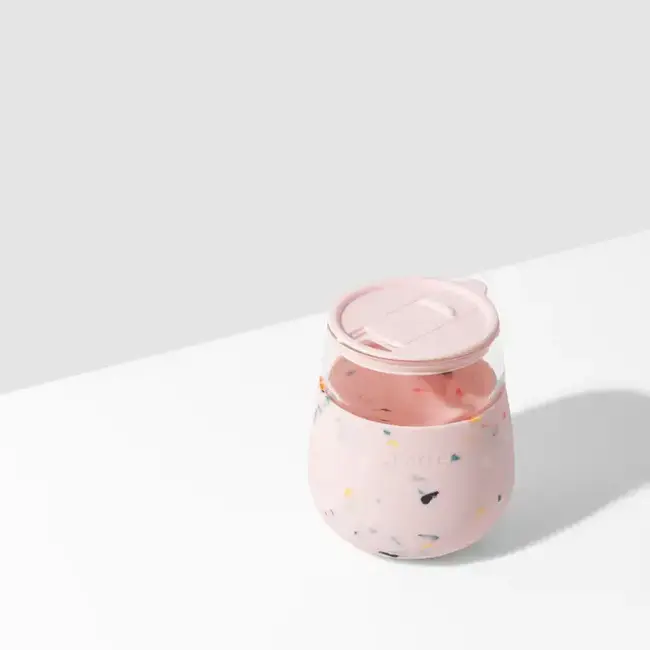 W and P Design Porter Wine Glass Glass Blush Terazzo