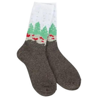 Crescent Sock Company Wonderland Forest- White