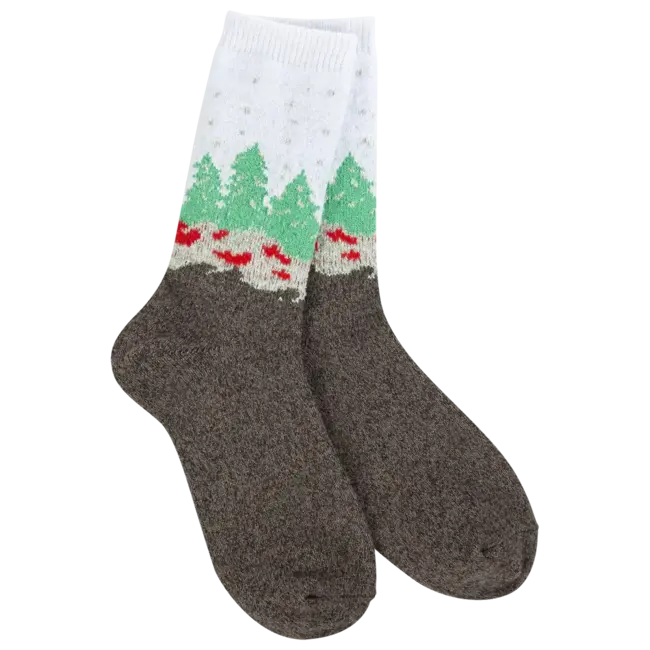 Crescent Sock Company Wonderland Forest- White
