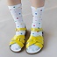 Tiepology Berry Heart Socks-White