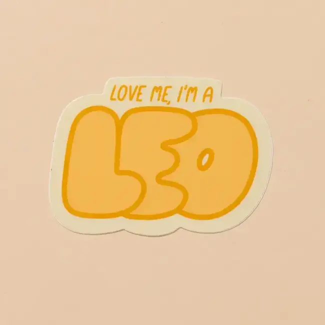 And Here We Are Leo Sticker