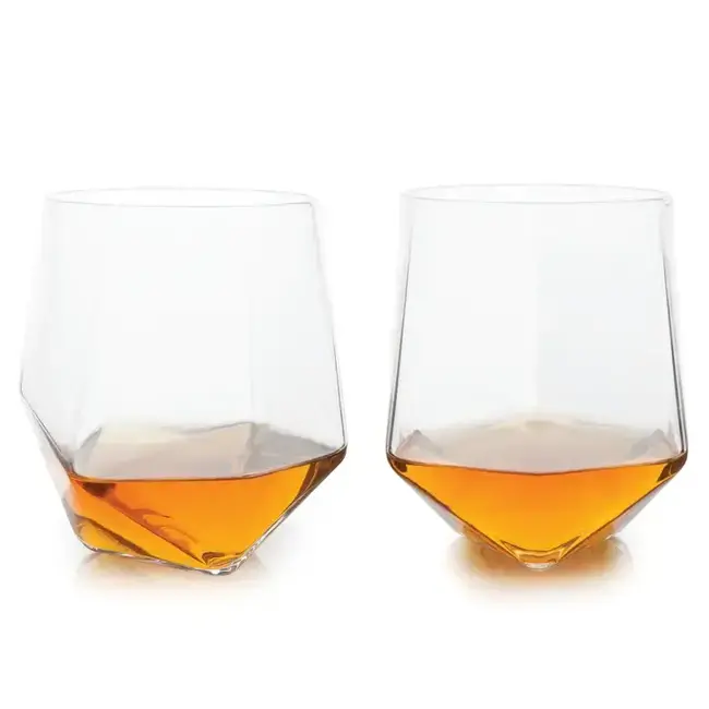 Viski Faceted Crystal Tumblers (set of 2)