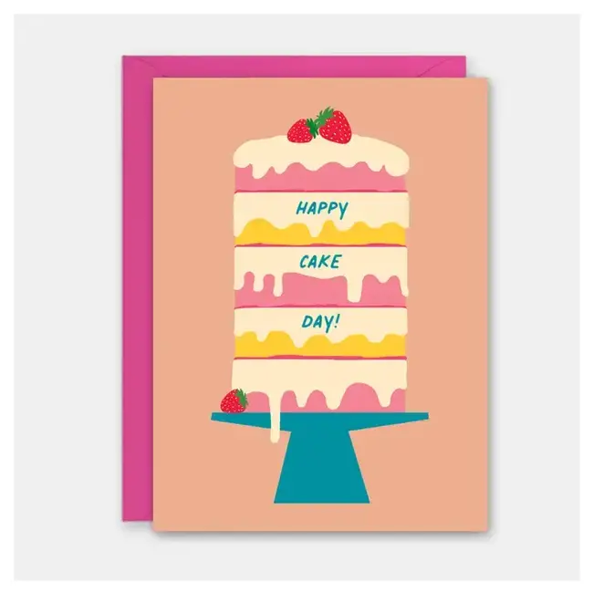 Rock Scissor Paper Happy Cake Day Card