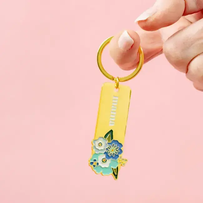 The Darling Effect Enamel Floral Keychain - Mama