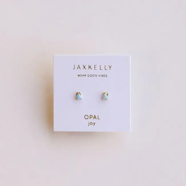 JaxKelly Teardrop Earrings- Fire Opal