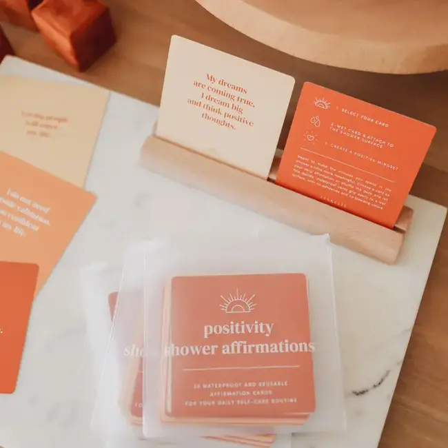 JaxKelly Shower Affirmation Cards - Positivity