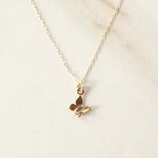 Tasi FINE Solid 14k Butterfly Necklace 112-08