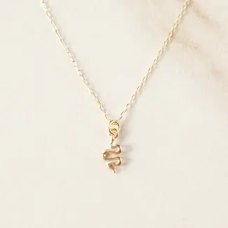 Tasi FINE Solid 14k Snake Necklace 112-09