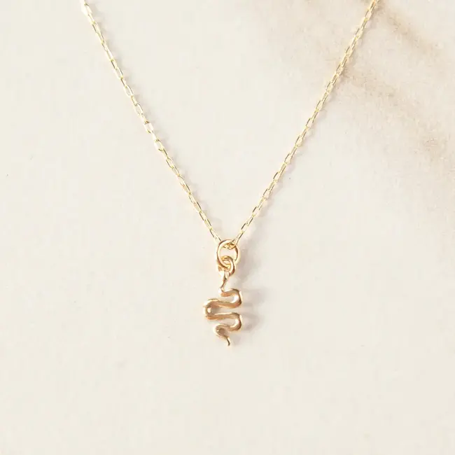 Tasi FINE Solid 14k Snake Necklace 112-09