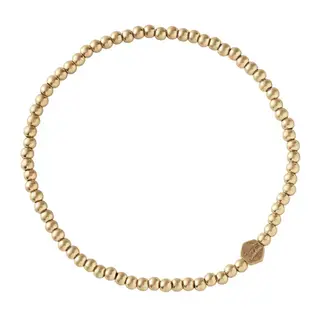 Scout Mini Metal Stacking Bracelet - Ball Beads Gold